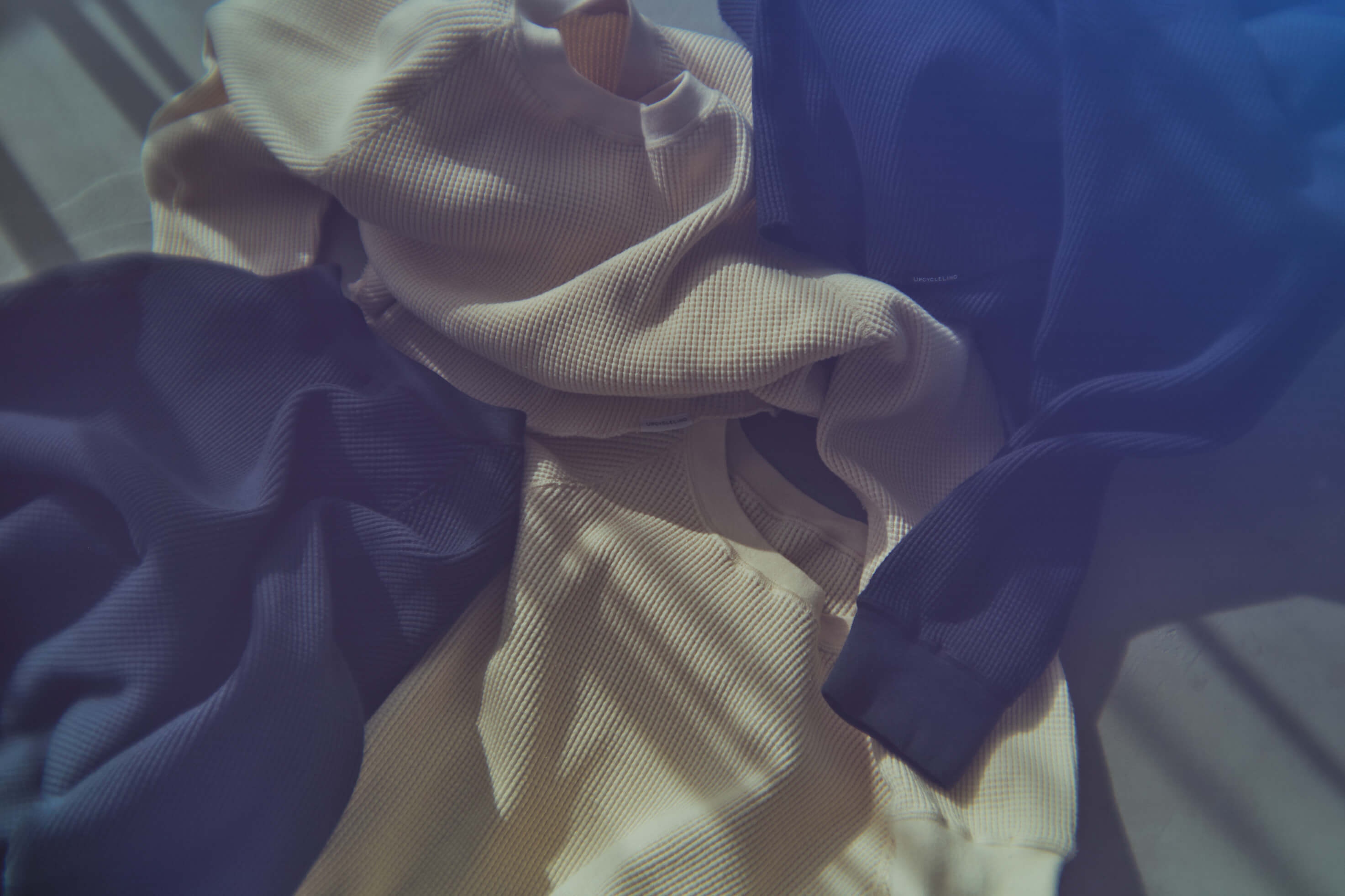 ワッフル生地2色