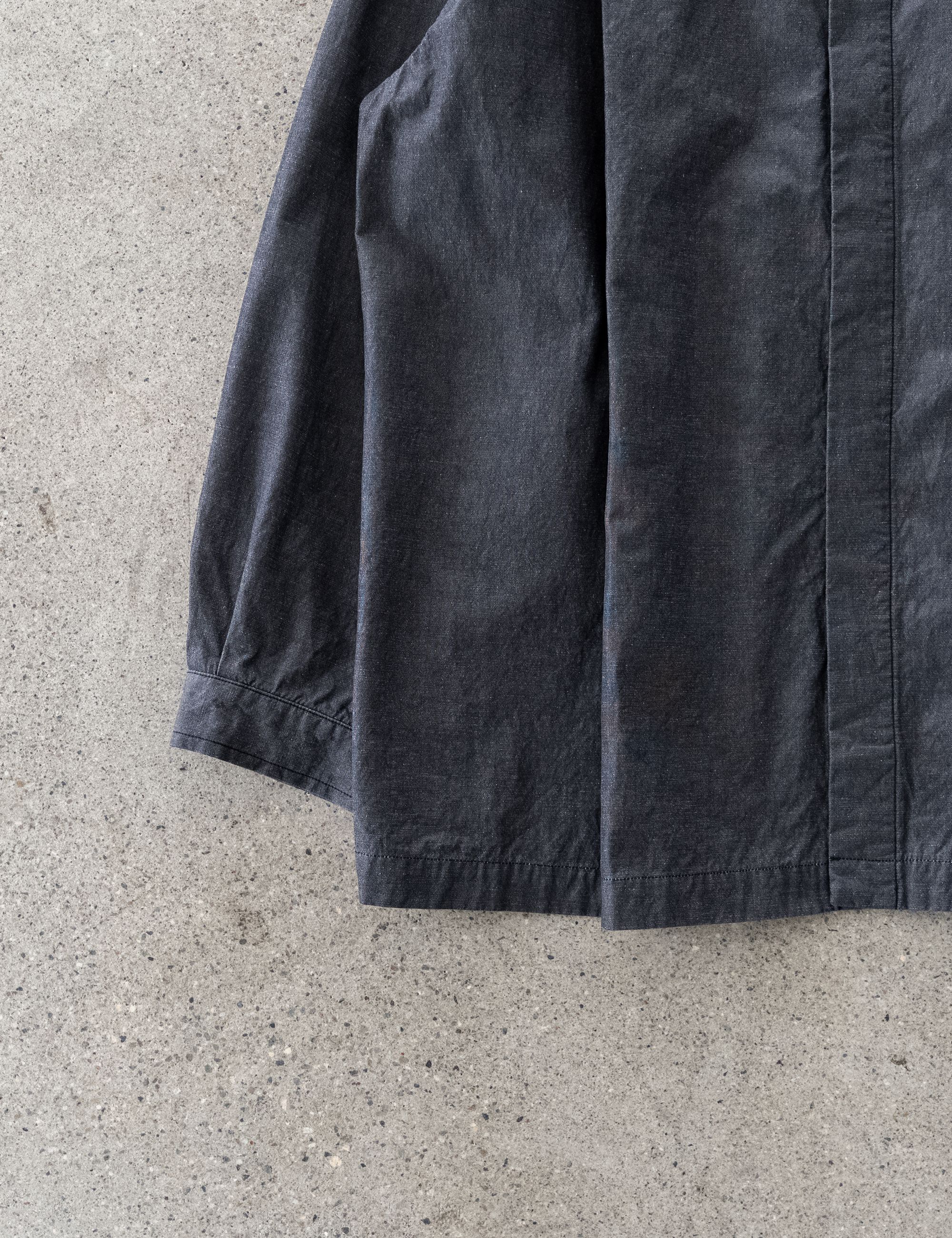 Chambray Shirt Jacket Back Tuck Detail