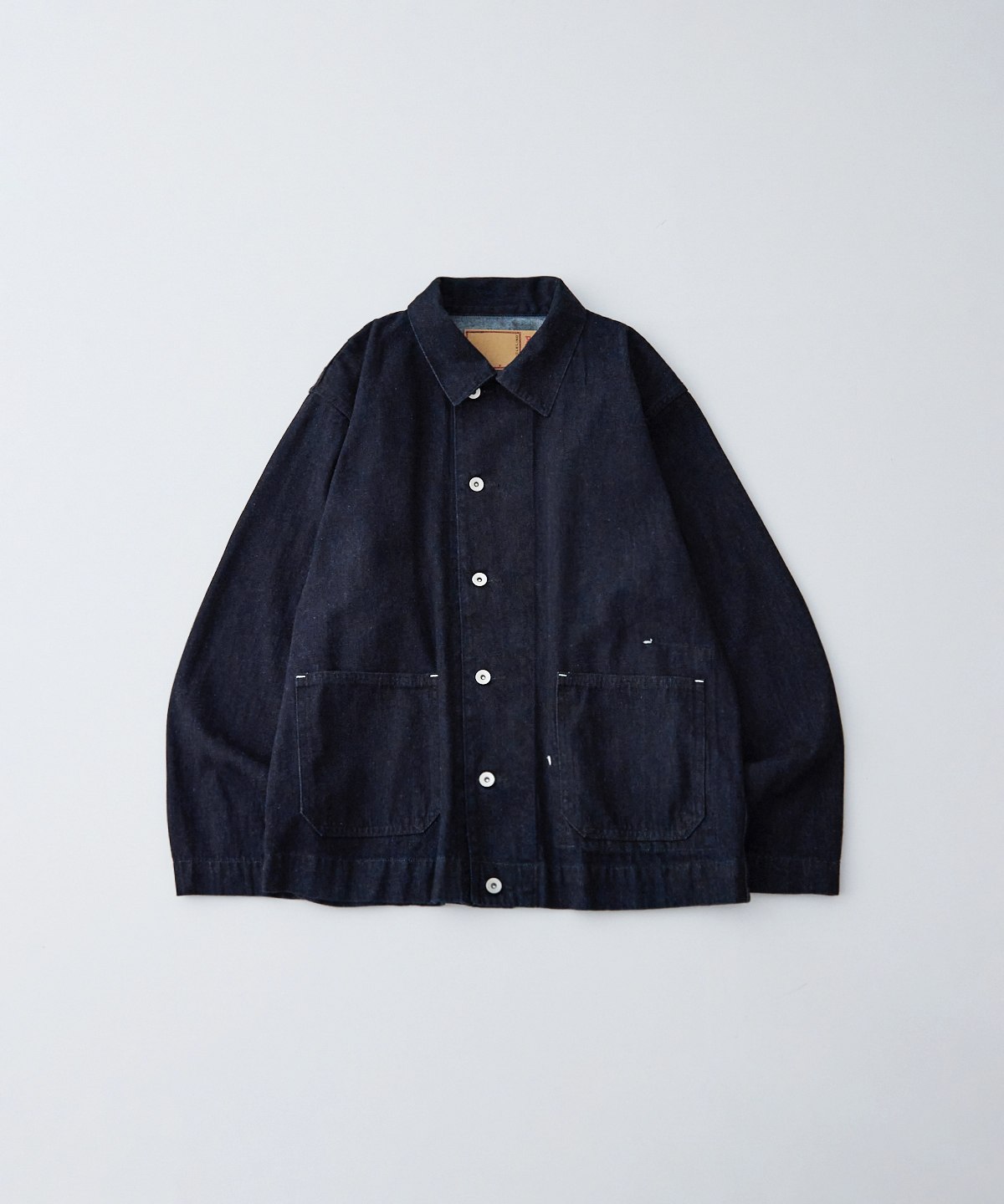 [UpcycleLino] × SKEWed DENIM Back Tuck Jacket 物撮り